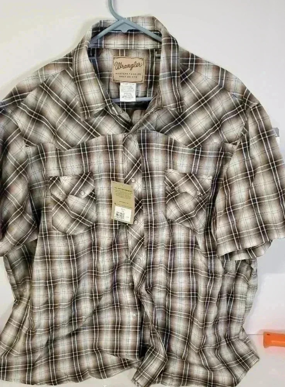 Wrangler Short Sleeve Snap Button Up